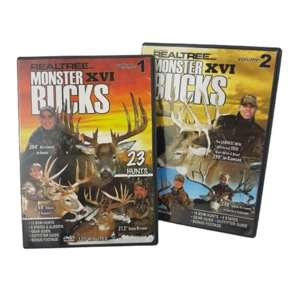 Set of 2 Hunting DVDs Realtree Monster Bucks XVI Volumes 1 & 2 - Picture 4 of 4
